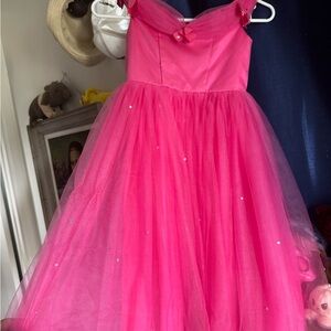 Kids Pink Butterfly Party Dress